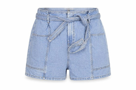 Denim Co. Men's Blue Belted Chino Denim Shorts Size M