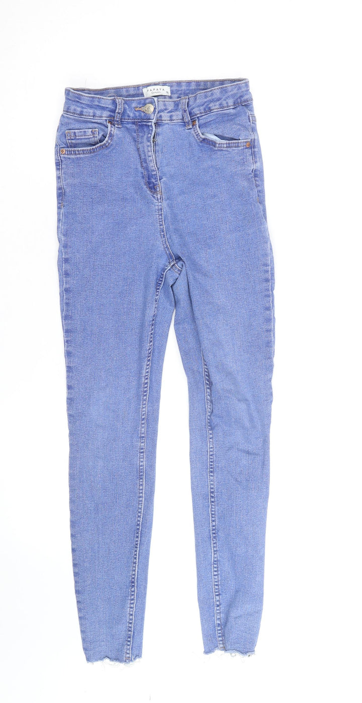 Papaya Woman Blue Size 12 Skinny Jeans Denim Mid Rise Stretch