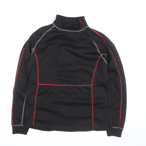 Crane Men’s Black Medium 1/4 Zip Fleece Sports Jacket