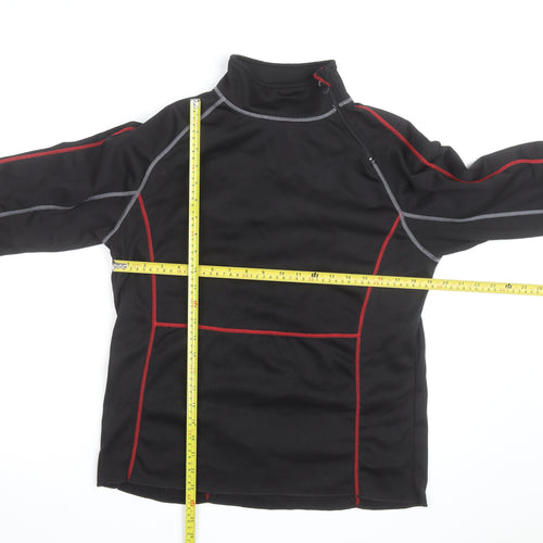 Crane Men’s Black Medium 1/4 Zip Fleece Sports Jacket