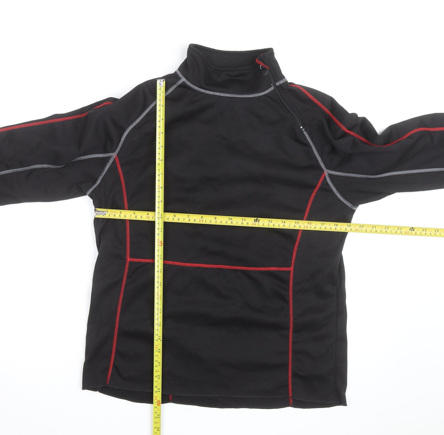Crane Men’s Black Medium 1/4 Zip Fleece Sports Jacket