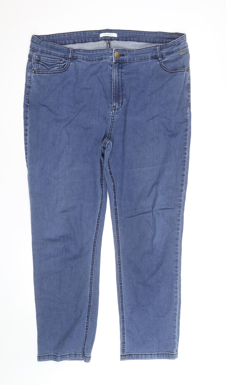 Marks and Spencer Women Blue Size 20 Classic Straight Jeans