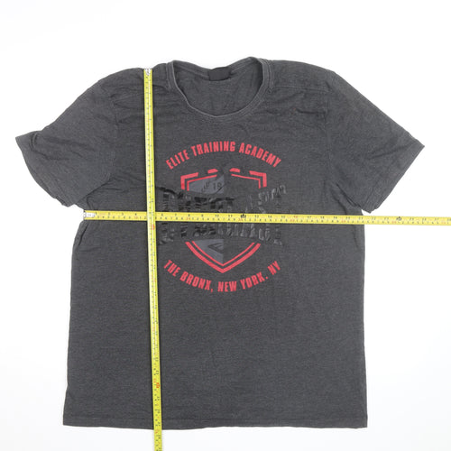 Everlast Men's Dark Grey Short Sleeve Graphic T-Shirt XL Athletic Style
