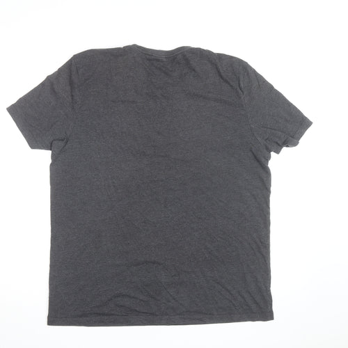 Everlast Men's Dark Grey Short Sleeve Graphic T-Shirt XL Athletic Style