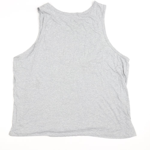 Nike Men's Grey XL Sleeveless Round Neck Logo Sports T-Shirt