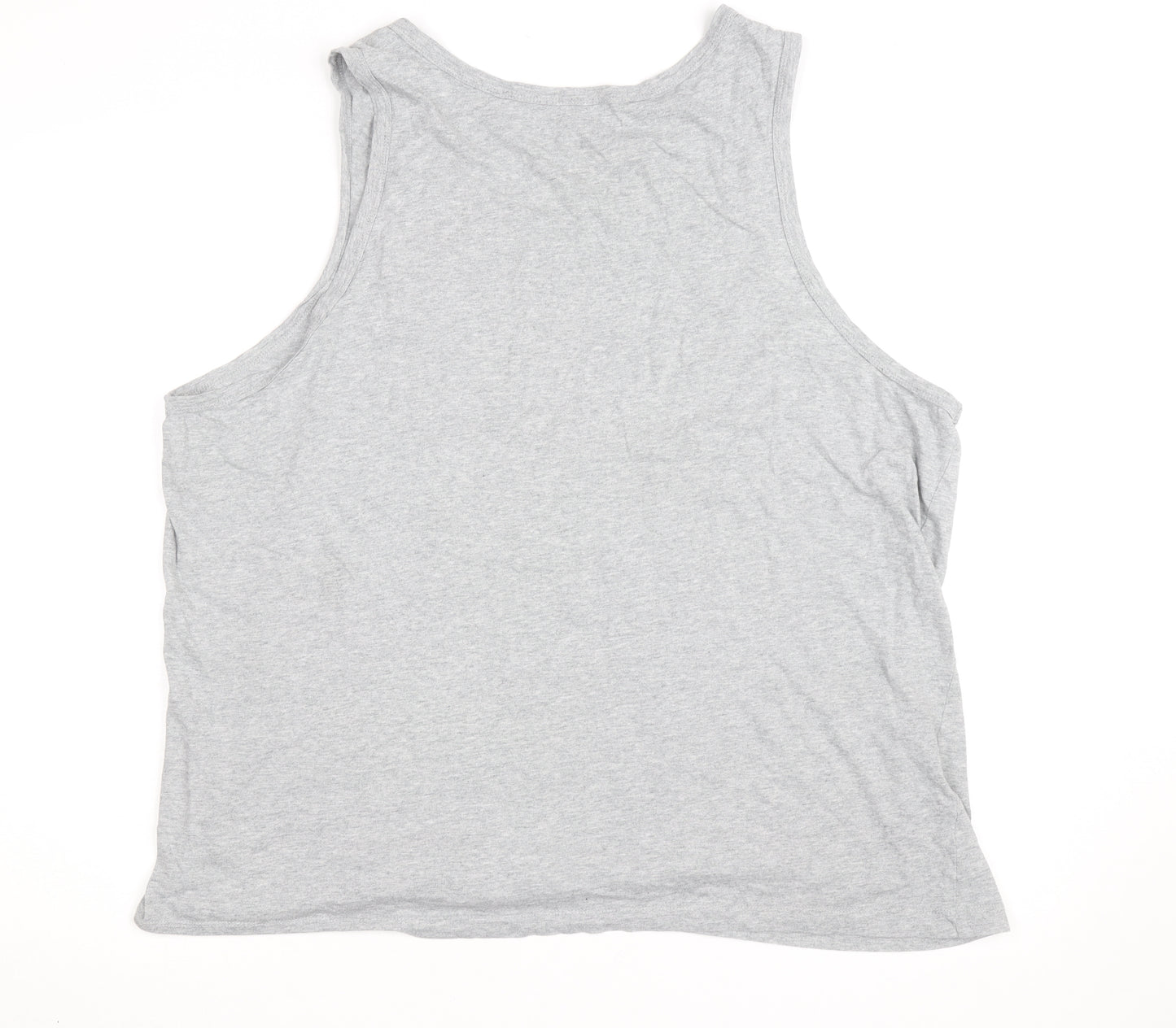 Nike Men's Grey XL Sleeveless Round Neck Logo Sports T-Shirt