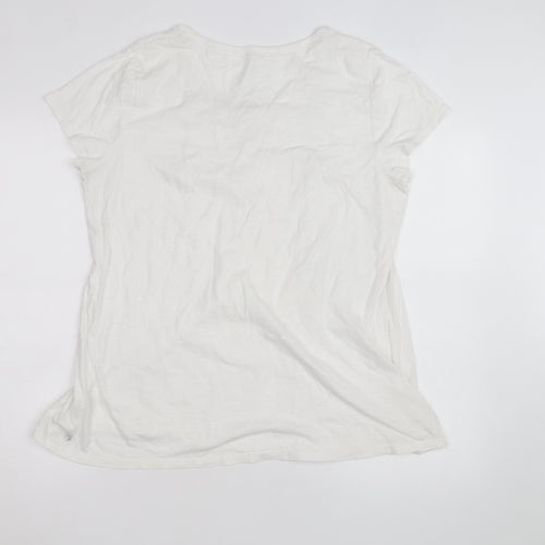 TU Women’s White Cotton Short Sleeve Button Blouse Size 20