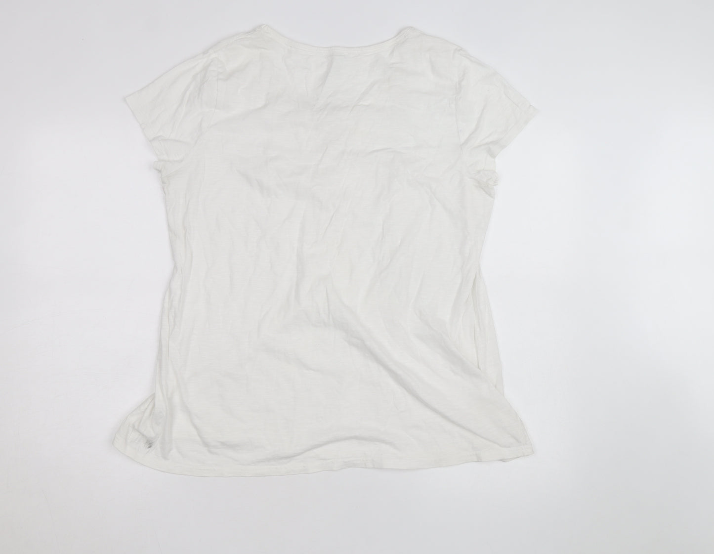TU Women’s White Cotton Short Sleeve Button Blouse Size 20