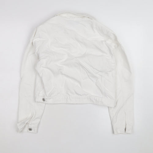 Western Trading Women's White Cotton Button Jacket Size 12