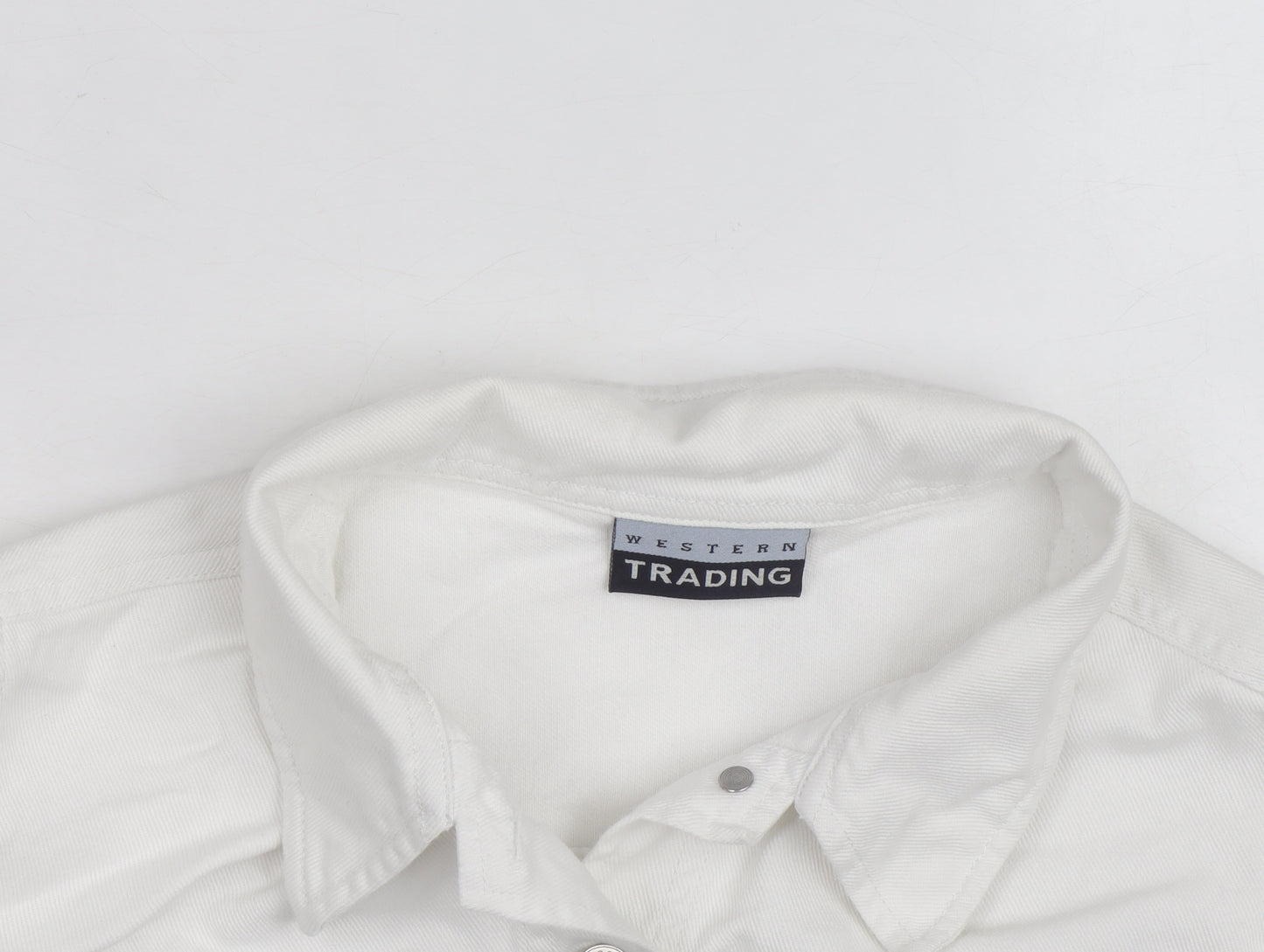 Western Trading Women's White Cotton Button Jacket Size 12