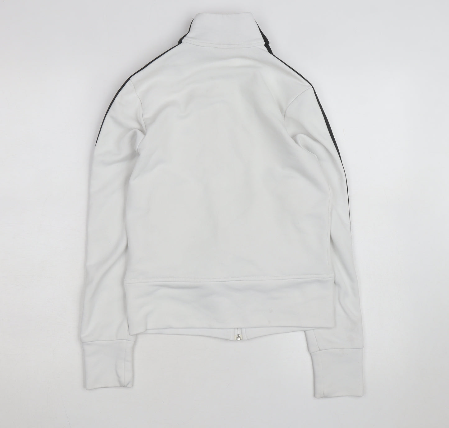 adidas Women's White Track Jacket Size 10 Full Zip Sports Top