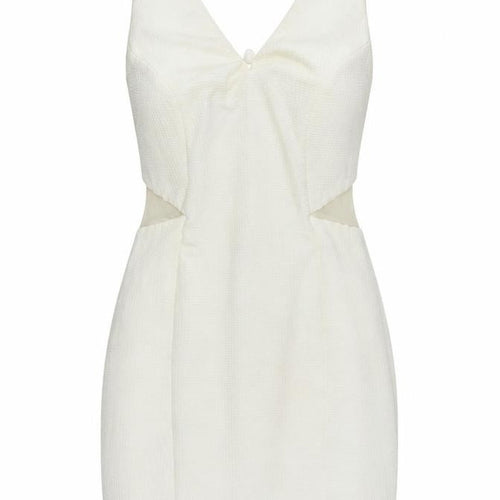 New Look Women's Ivory Bodycon Cut Out Short Dress Size 8
