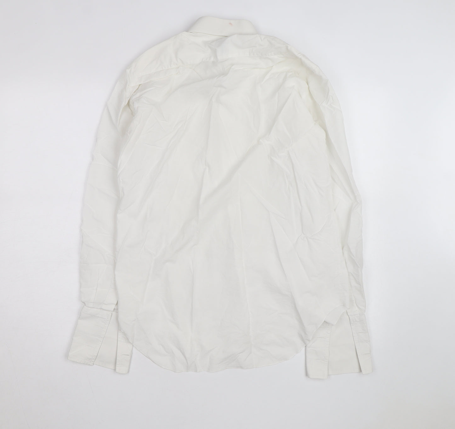 Le Roi Women's White Embroidered Cotton Button-Up Shirt L UK