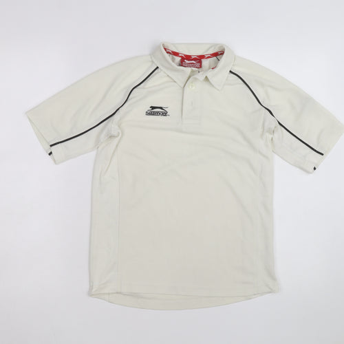 Slazenger Women's Ivory Polo Sports Top Size M Moisture Wicking