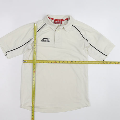 Slazenger Women's Ivory Polo Sports Top Size M Moisture Wicking