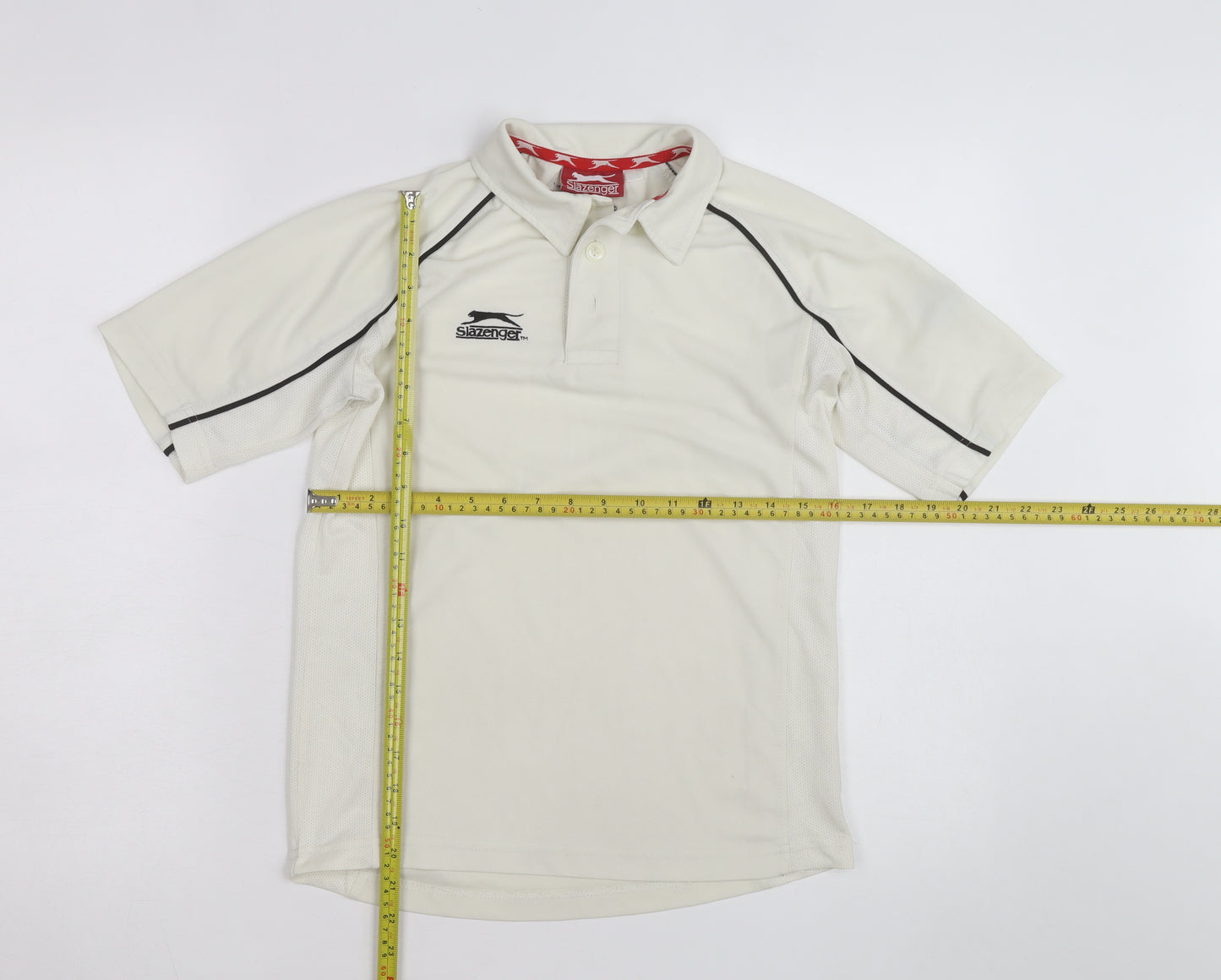Slazenger Women's Ivory Polo Sports Top Size M Moisture Wicking