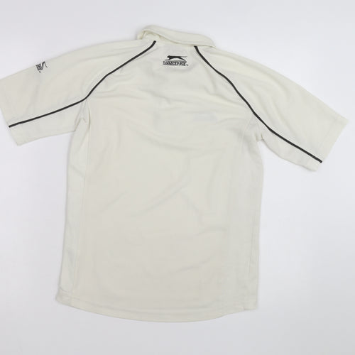 Slazenger Women's Ivory Polo Sports Top Size M Moisture Wicking