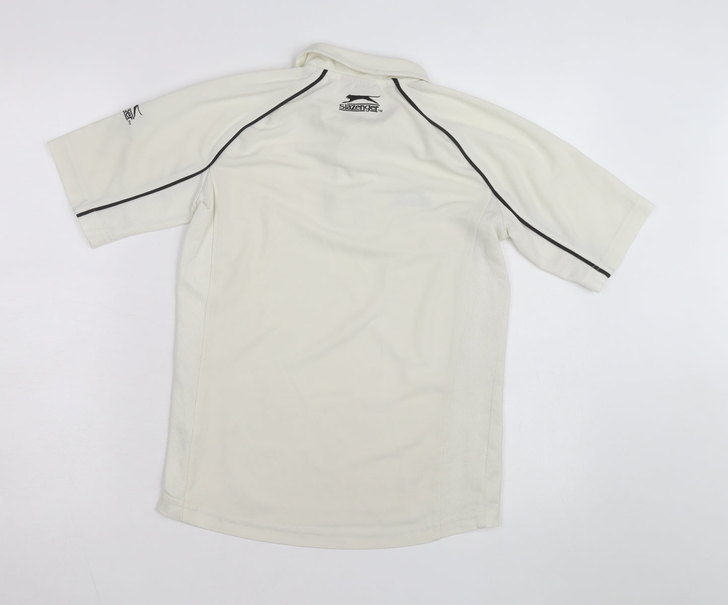 Slazenger Women's Ivory Polo Sports Top Size M Moisture Wicking