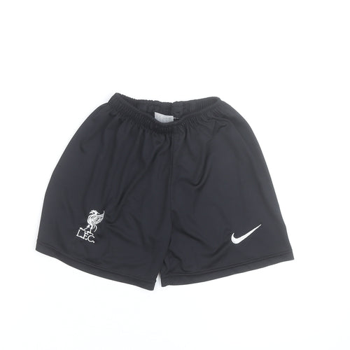 Nike Boys Black Athletic Football Shorts Size 12 Years LFC Logo