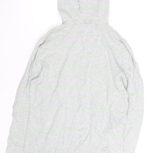 Soul Cal Men's Grey Striped Pullover Hoodie Small Cotton Knit