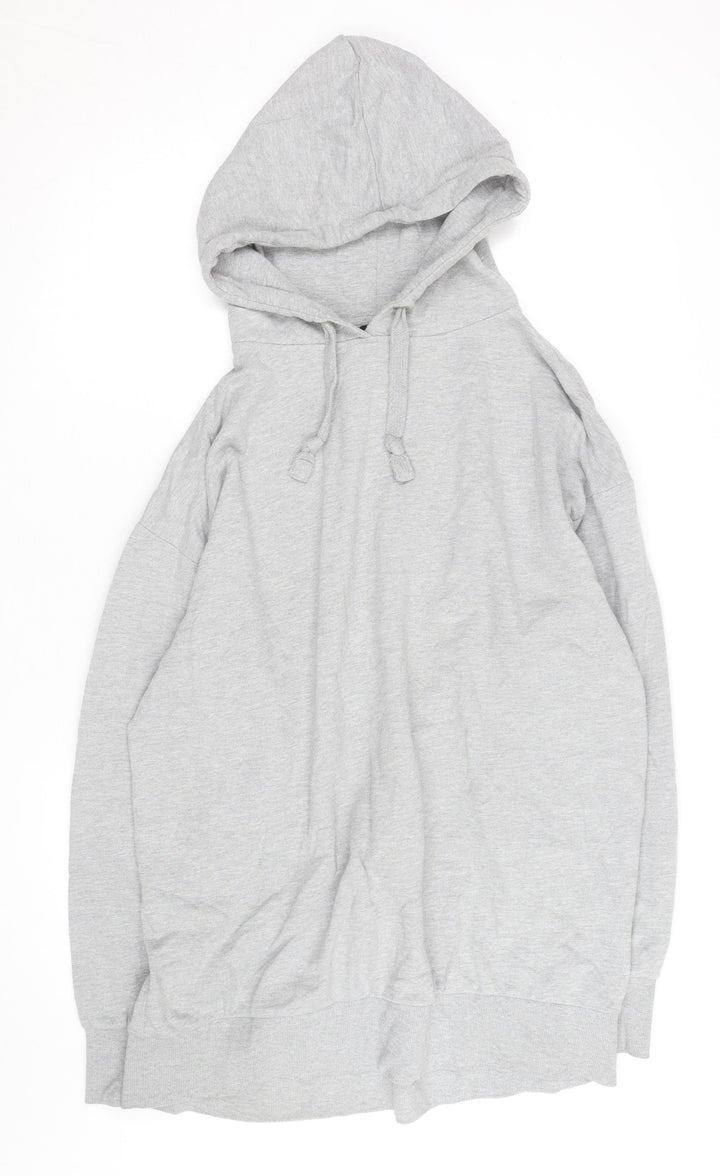 Golddigga Women’s Grey Pullover Hoodie UK 16 Cotton Blend Casual