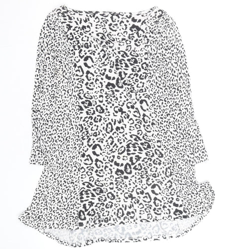 Marks and Spencer Women’s Black Leopard Print Shift Dress Size 8