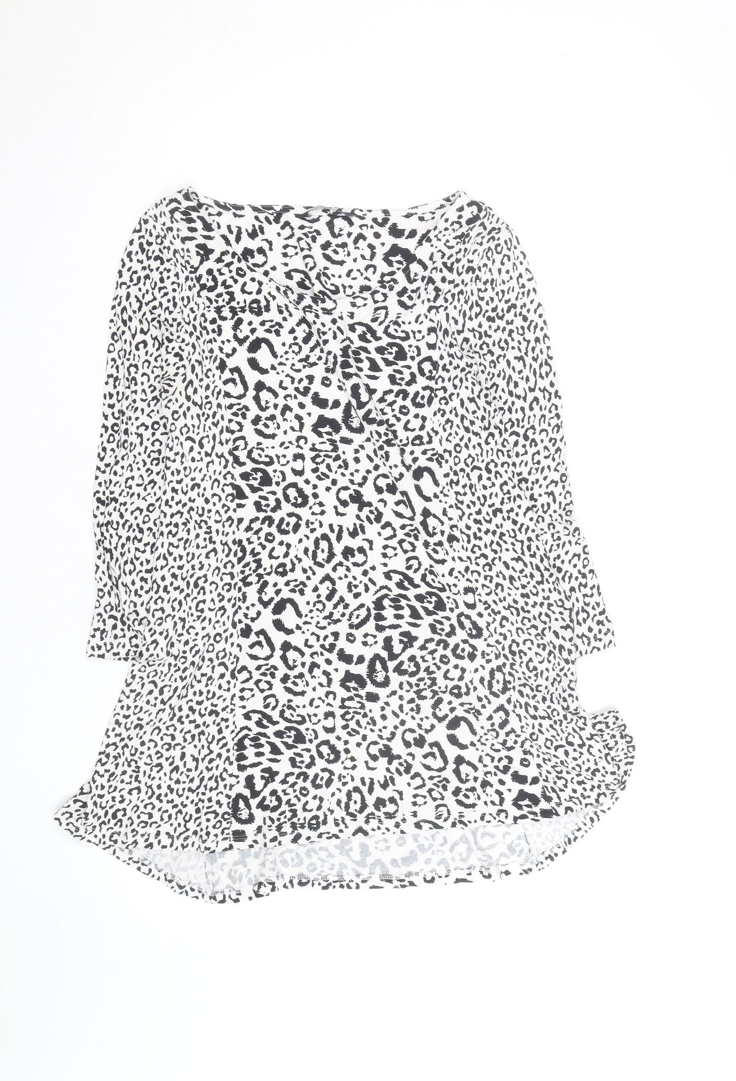 Marks and Spencer Women’s Black Leopard Print Shift Dress Size 8