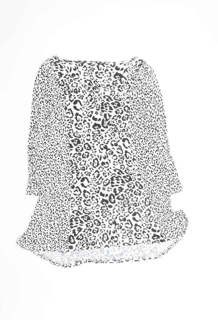 Marks and Spencer Women’s Black Leopard Print Shift Dress Size 8