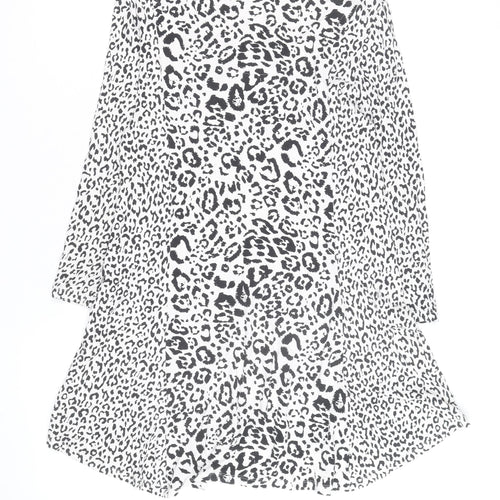Marks and Spencer Women’s Black Leopard Print Shift Dress Size 8