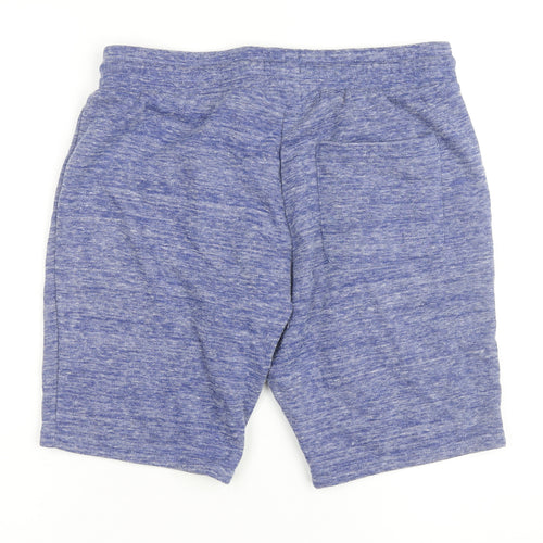 Peacocks Mens Blue Sweat Shorts Small Drawstring Elastic Waist