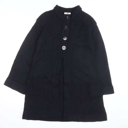 MK Women’s Black Mock Neck Long Sleeve Knit Cardigan Size 10