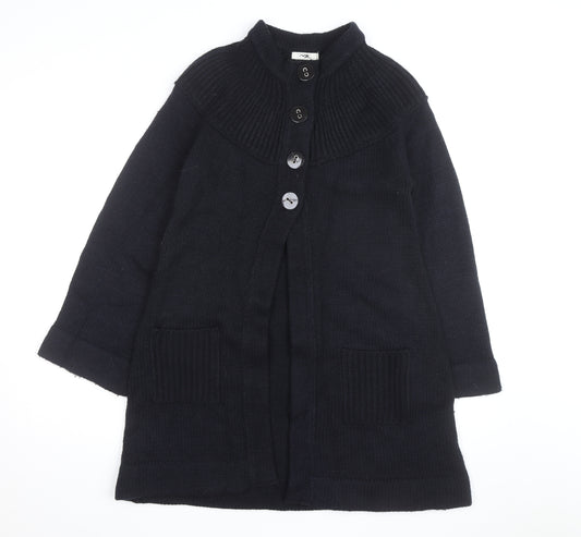 MK Women’s Black Mock Neck Long Sleeve Knit Cardigan Size 10