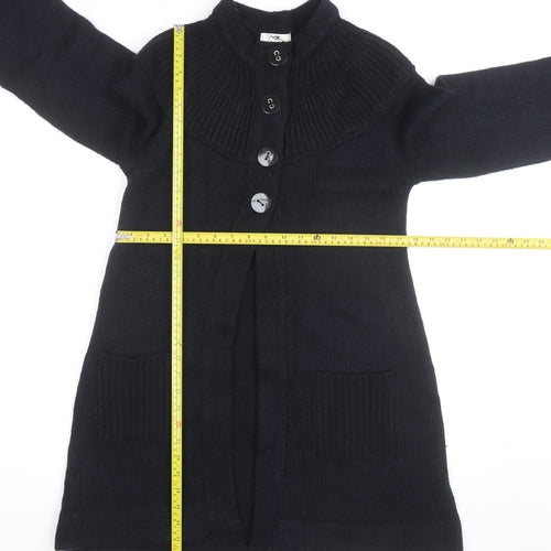 MK Women’s Black Mock Neck Long Sleeve Knit Cardigan Size 10