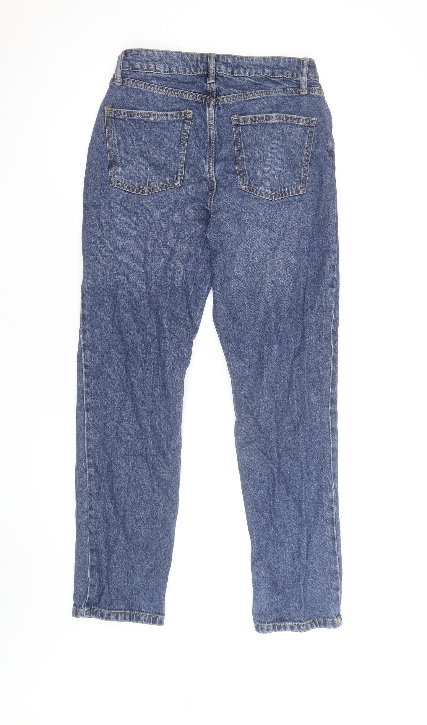 Denim Co. Women's Blue Size 12 Straight Leg Jeans