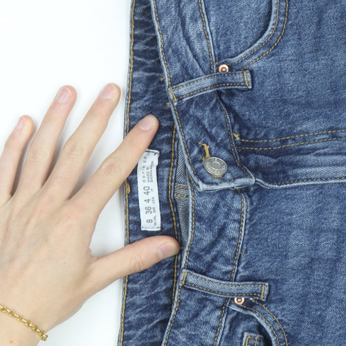 Denim Co. Women's Blue Size 12 Straight Leg Jeans