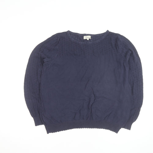 Next Maternity Blue Cotton Knit Jumper Women's Size 16