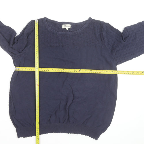 Next Maternity Blue Cotton Knit Jumper Women's Size 16
