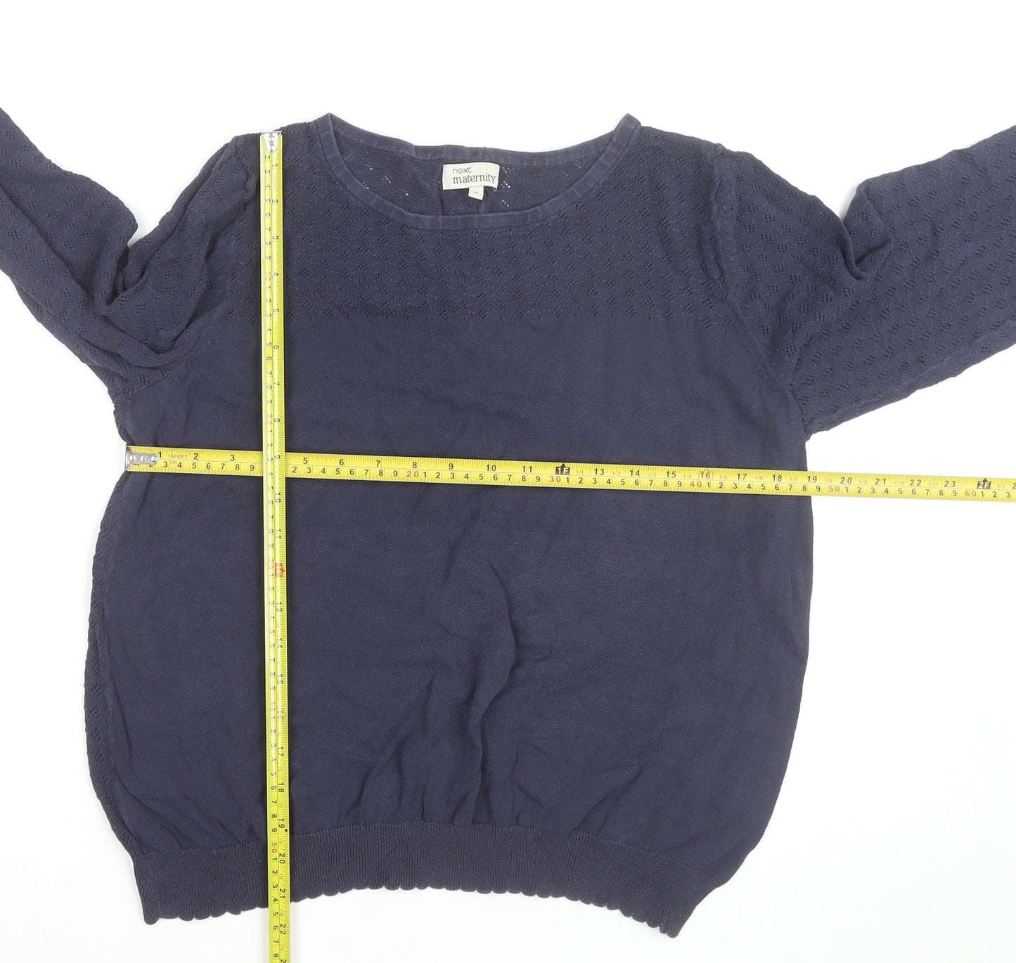 Next Maternity Blue Cotton Knit Jumper Women's Size 16
