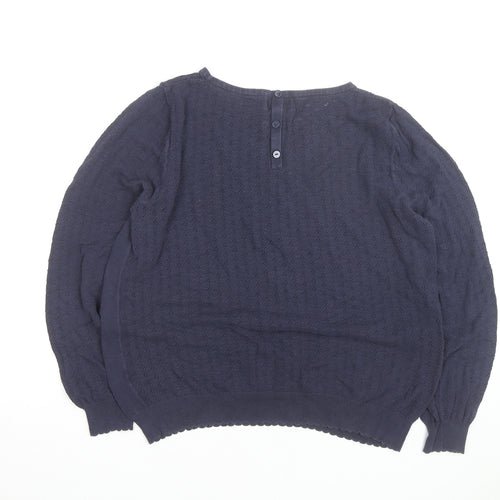 Next Maternity Blue Cotton Knit Jumper Women's Size 16