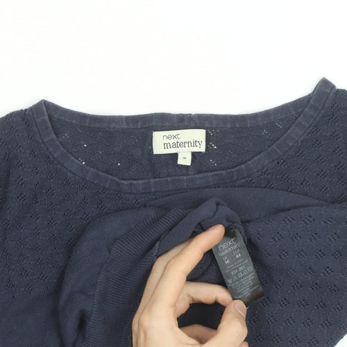 Next Maternity Blue Cotton Knit Jumper Women's Size 16