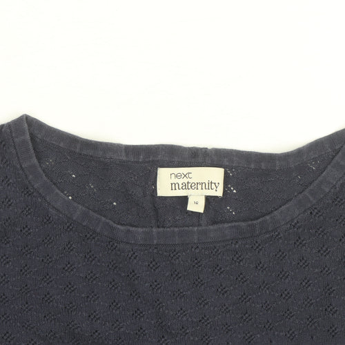 Next Maternity Blue Cotton Knit Jumper Women's Size 16