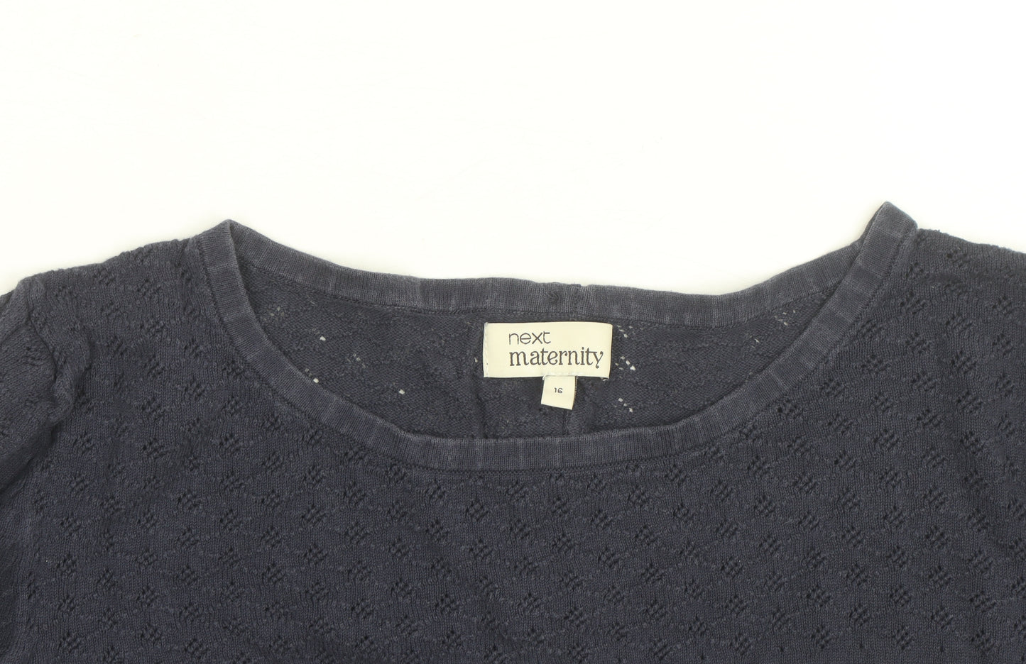 Next Maternity Blue Cotton Knit Jumper Women's Size 16