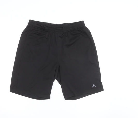 Crivit Men's Black Regular Fit Sweat Shorts Size L Casual Sportswear