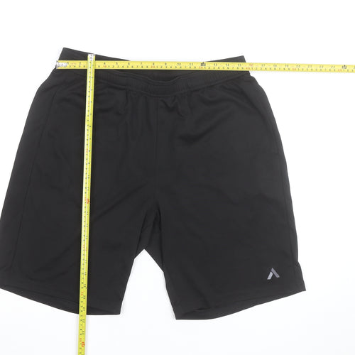 Crivit Men's Black Regular Fit Sweat Shorts Size L Casual Sportswear