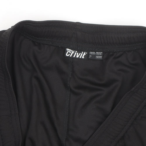 Crivit Men's Black Regular Fit Sweat Shorts Size L Casual Sportswear