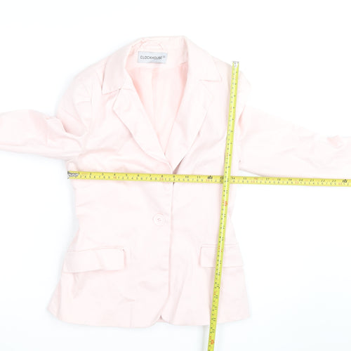 Clockhouse Women's Pink Cotton Blazer Size 10 Regular Fit