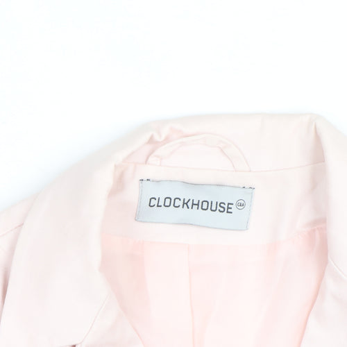 Clockhouse Women's Pink Cotton Blazer Size 10 Regular Fit