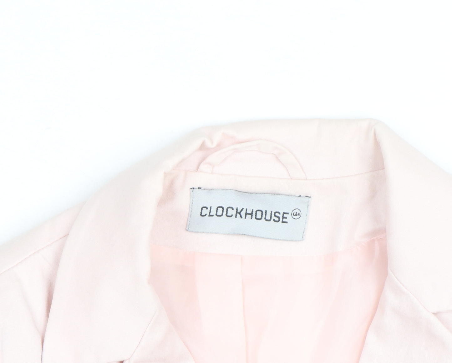 Clockhouse Women's Pink Cotton Blazer Size 10 Regular Fit