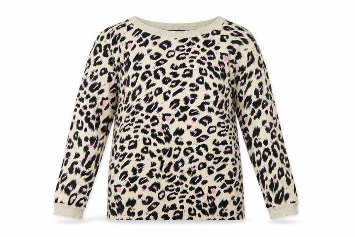 Wallis Women Beige Leopard Print Long Sleeve Jumper Size S