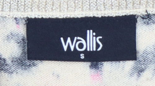 Wallis Women Beige Leopard Print Long Sleeve Jumper Size S